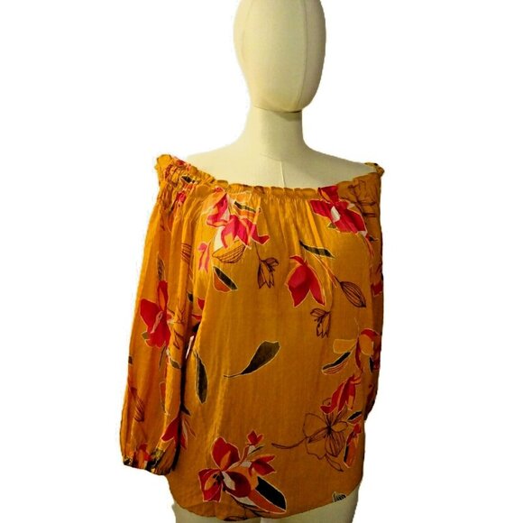 Ava + Viv Blouse XXL | Pink Tropical Floral | Sheer‎ Plus Size Lightweight - Picture 6 of 7